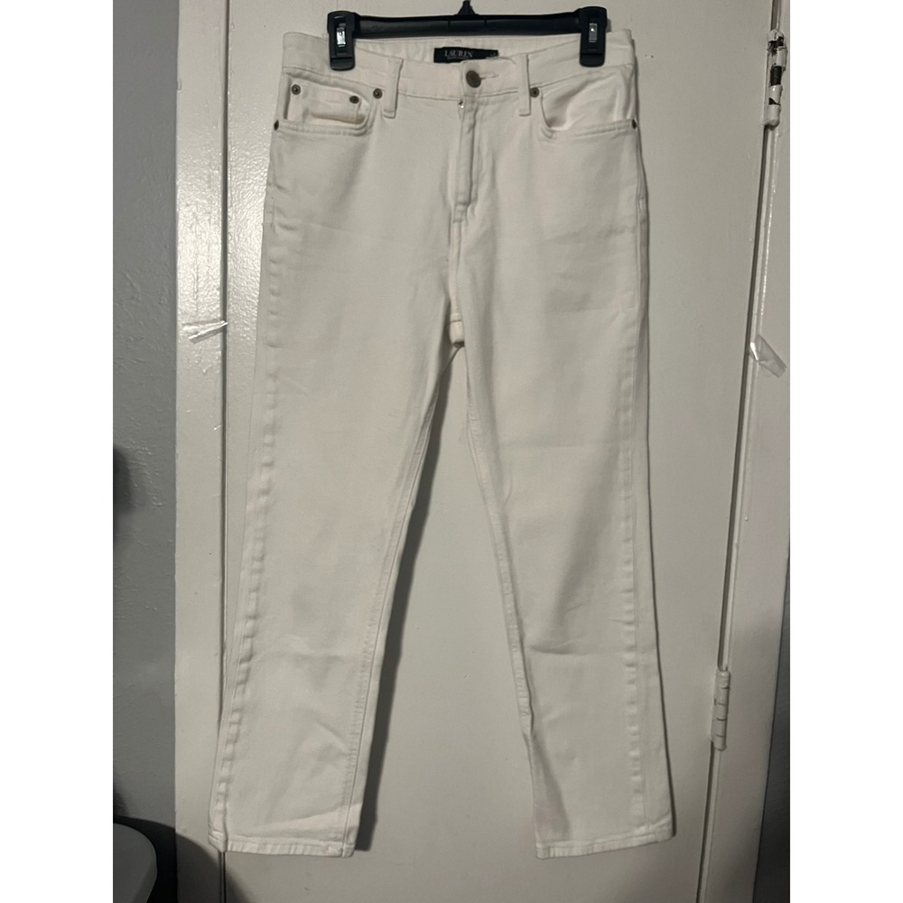 Lauren Ralph Lauren White Straight Leg Denim Jeans Womens Size 6